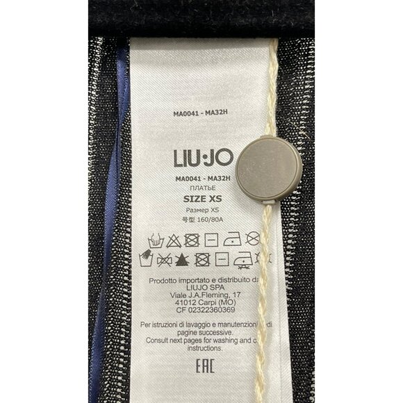 Liu Jo $390 Shimmery Knit Wrap Maxi Dress Tie Waist XS - Picture 8 of 8
